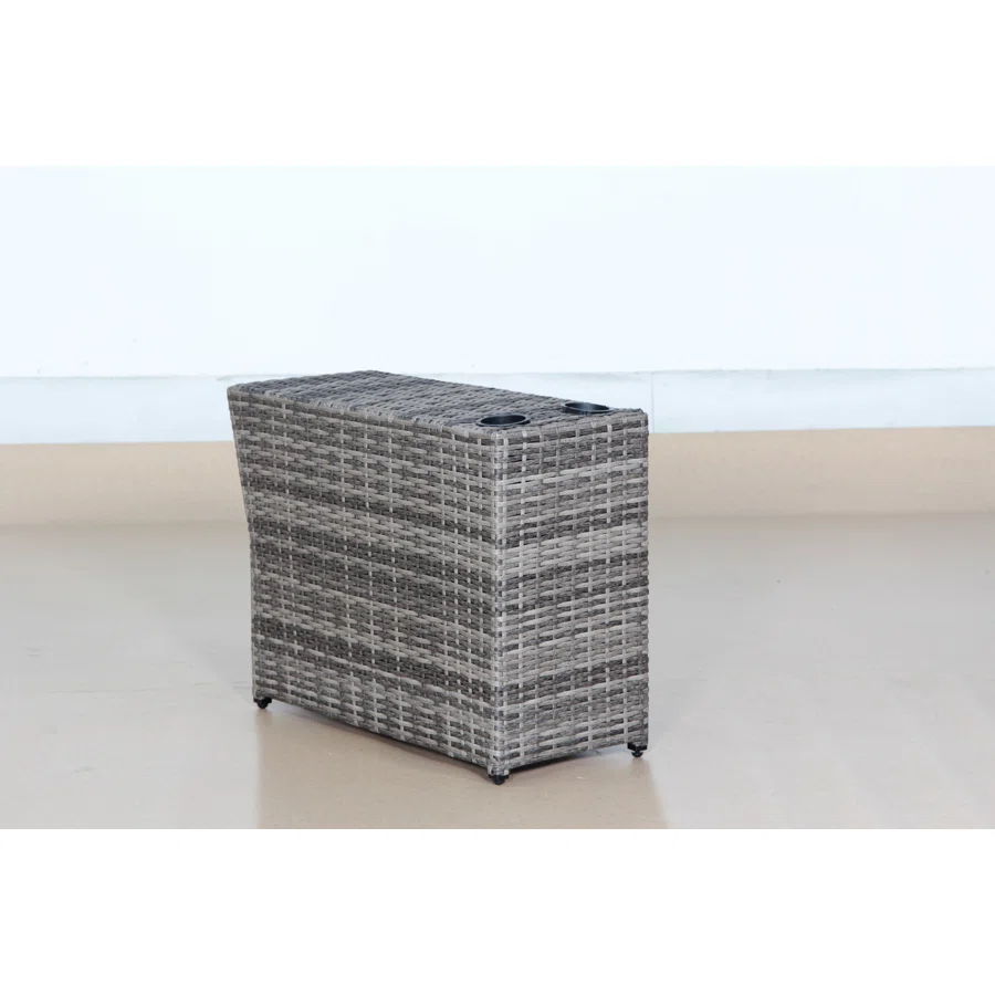 Gray Mix Outdoor Side Table with Durable Construction - Gray Mix