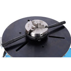 Portable Rotary Welding Positioner with 3 Jaw Lathe Chuck - Blue