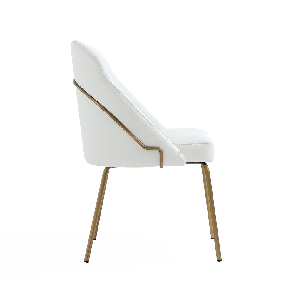 Upholstered Dining Chair with High-Density Foam - Beige, Gray, or White