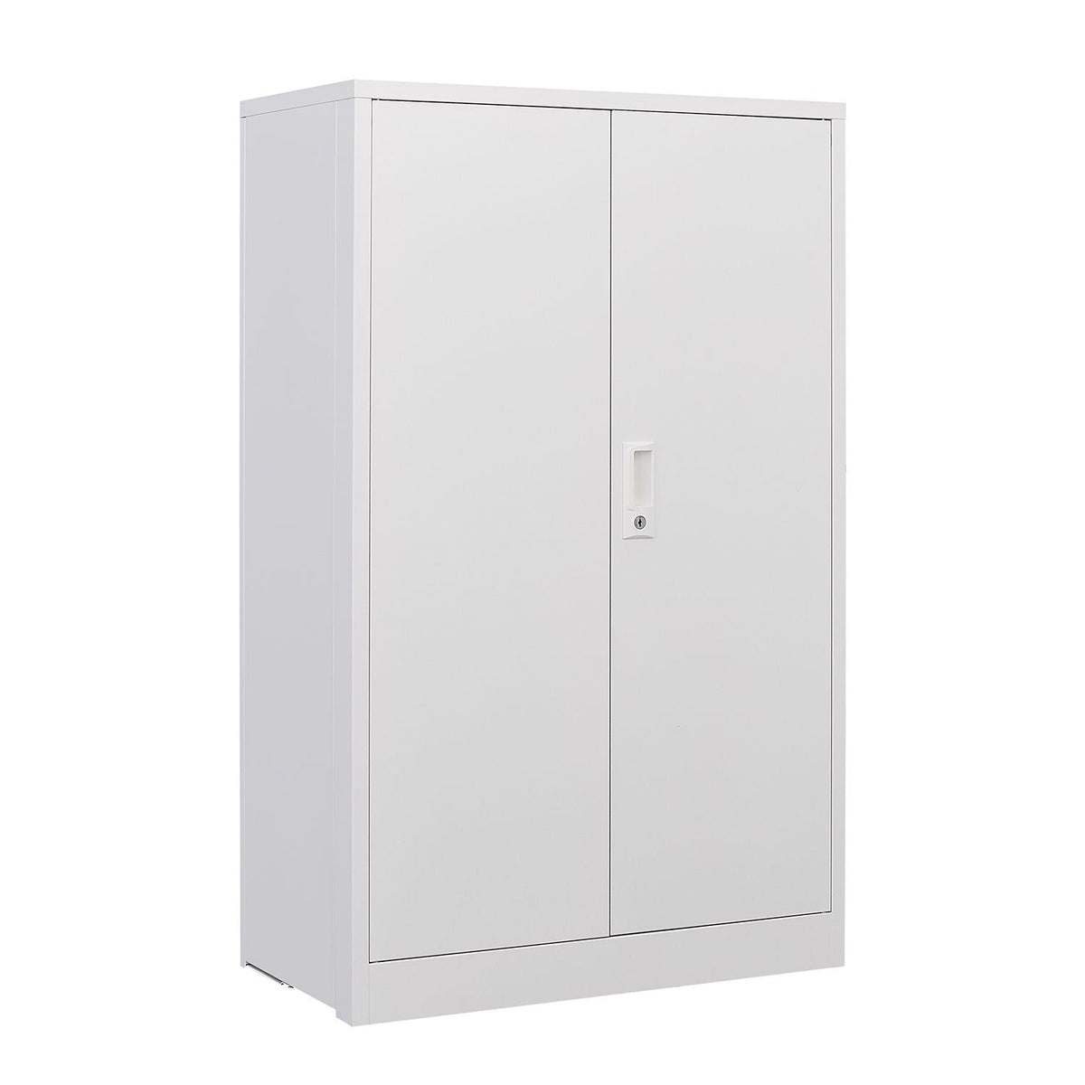 Metal Storage Cabinet With Locking Doors And Adjustable Shelf