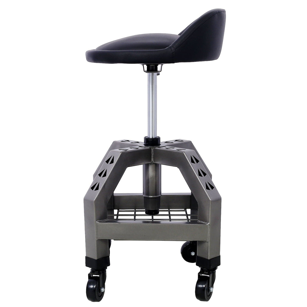 Pneumatic 360 Degree Swivel Creeper Stool with Adjustable Height - Red, Yellow, Green, Dark Gray