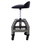 Pneumatic 360 Degree Swivel Creeper Stool with Adjustable Height - Red, Yellow, Green, Dark Gray