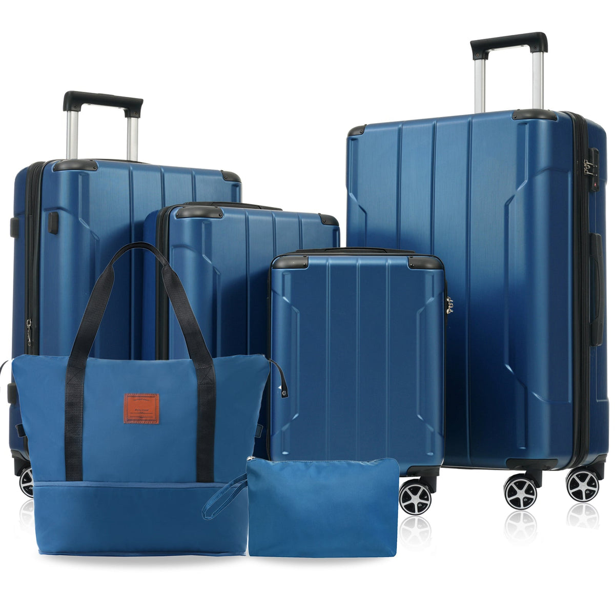 Hardshell 6-Piece Blue Luggage Set