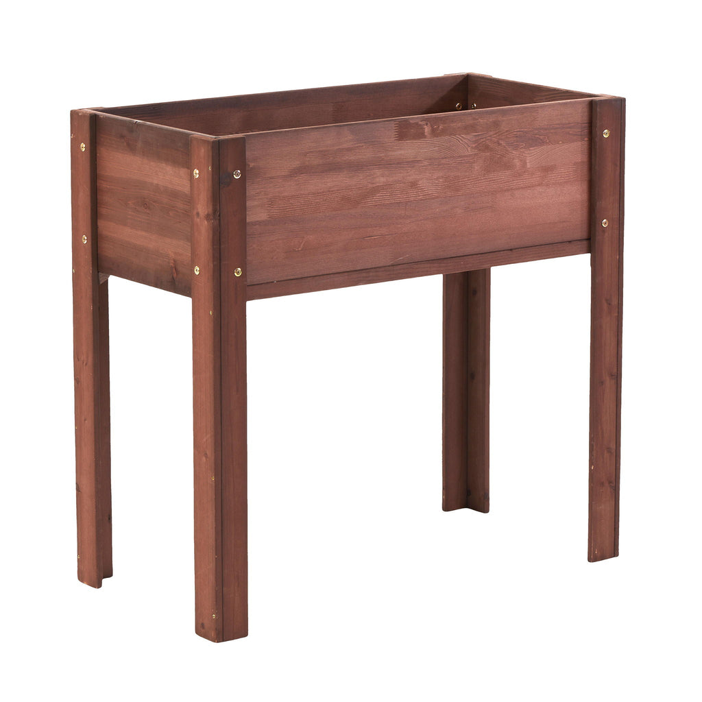 Solid Wood Raised Garden Bed with Legs - Available in Gray, Dark Gray, Dark Brown