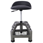 Pneumatic 360 Degree Swivel Creeper Stool with Adjustable Height - Red, Yellow, Green, Dark Gray