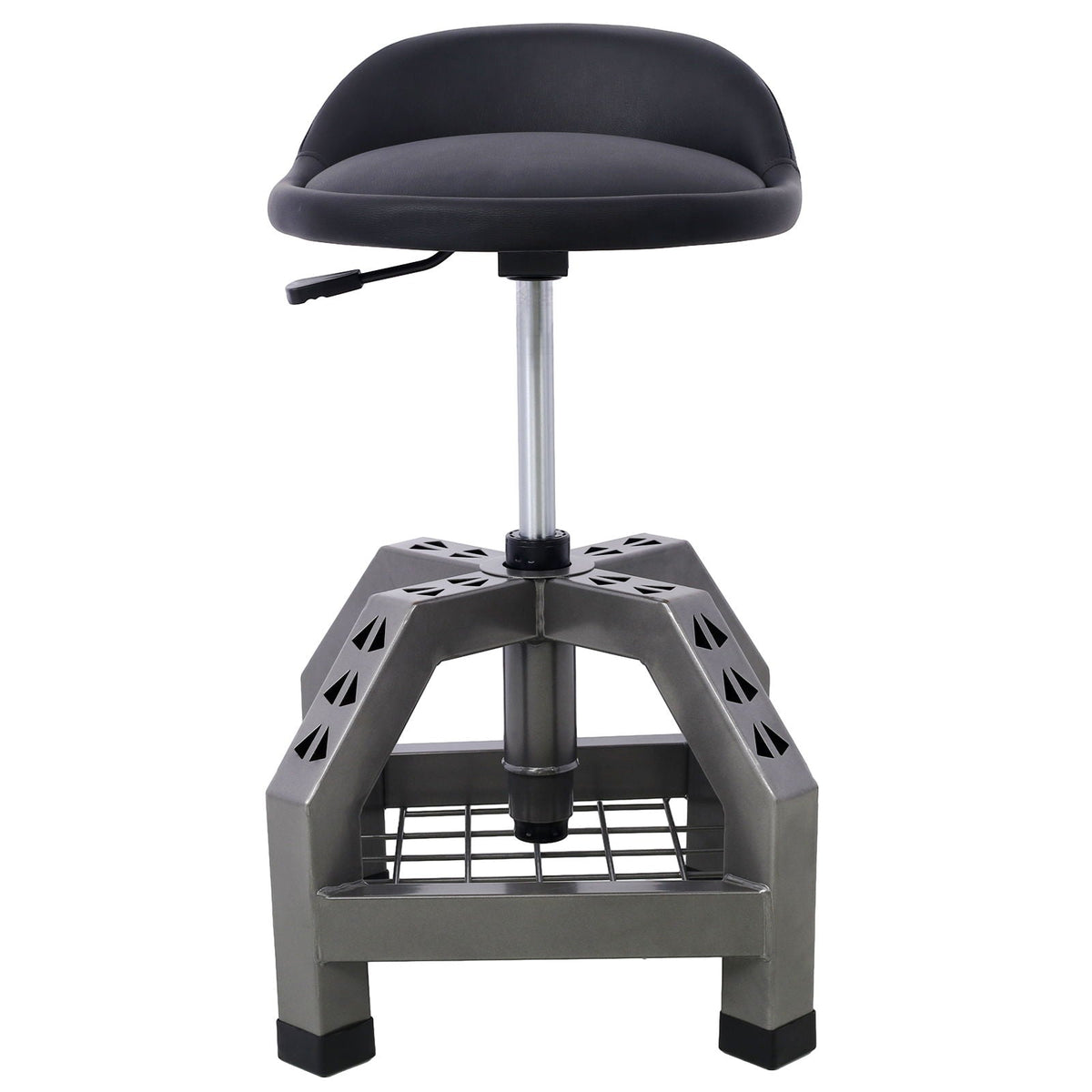 Pneumatic 360 Degree Swivel Creeper Stool with Adjustable Height - Red, Yellow, Green, Dark Gray