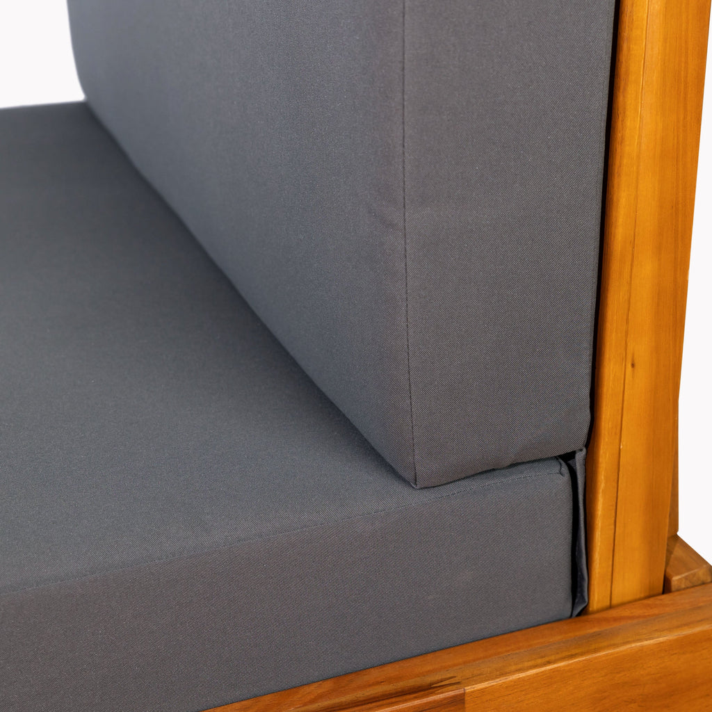 Gray Broadway Ian Chaise Lounge Cushion with Waterproof Fabric - Gray