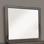 Antique Brown Mirror with Beveled Glass - Brown