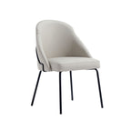 Modern Vegan Upholstered Dining Chair with High-Density Foam - Beige, Gray, or White