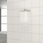 Ultra Thin Square Rainfall Shower Head with 12" Coverage - Gray or Pearl Silver