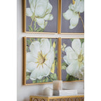 Botanical Wall Art Prints with Premium Frames - Gray (Set of 4)