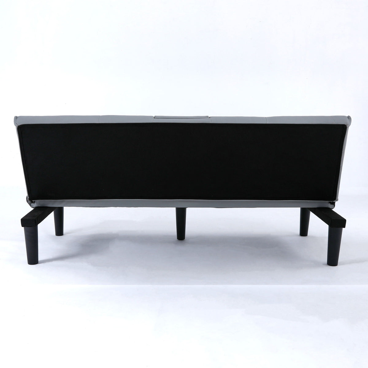 Foldable Sofa Bed with Cup Holder and Solid Wood Frame - Multiple Colors