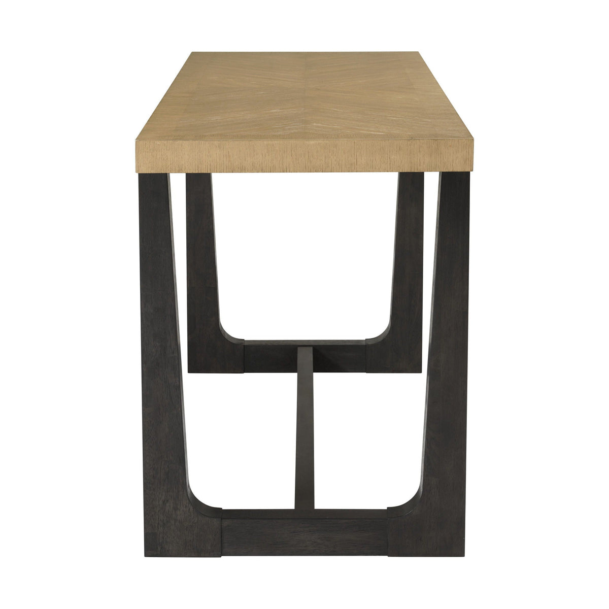 Table With Trestle Base Bar Table with Solid Wood Construction - Light Brown