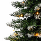 Pre-Lit Snow Flocked Pencil Christmas Tree Set - White (3-Pack)