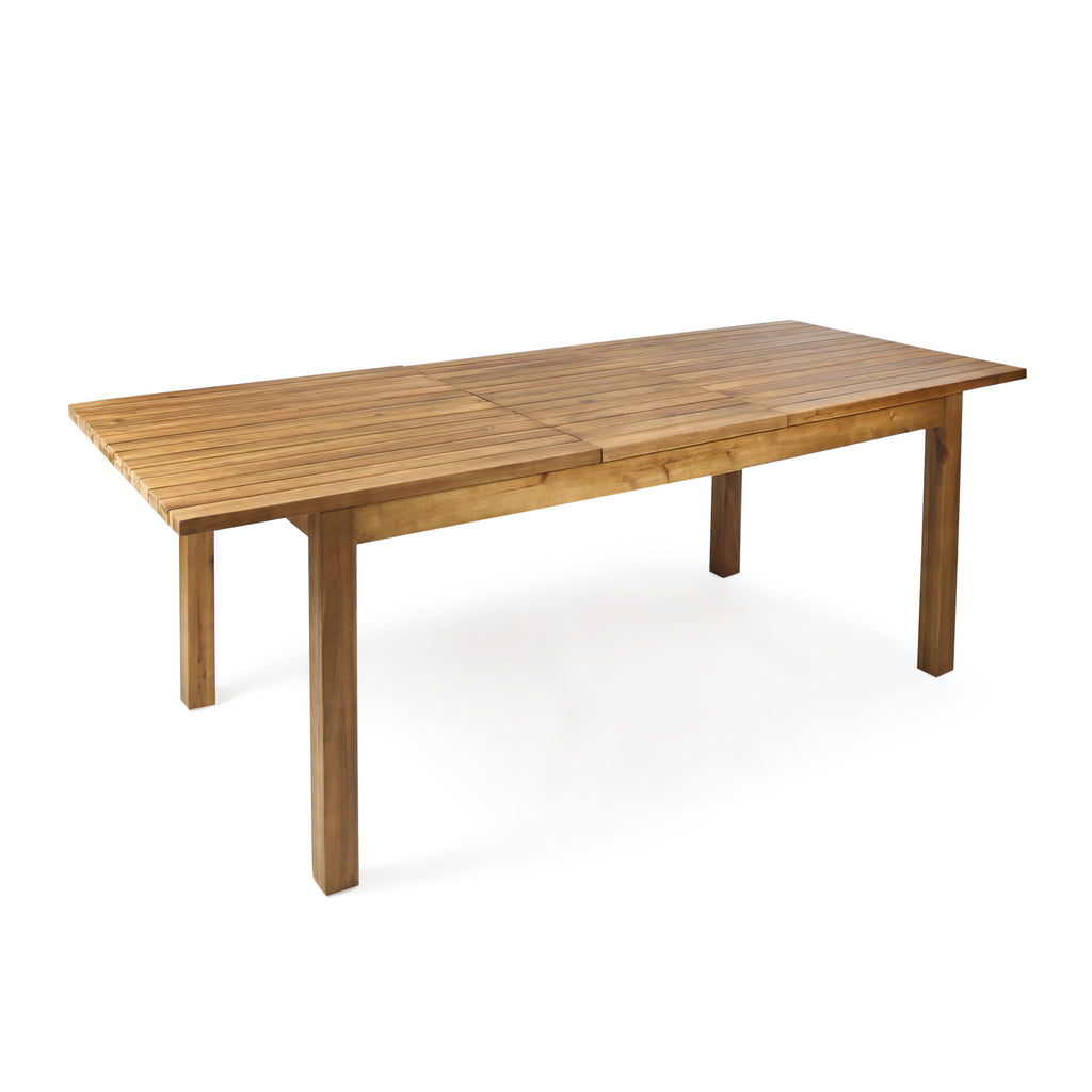 7-Piece Acacia Wood Outdoor Dining Set with Cushions - Teak or Cream,Teak