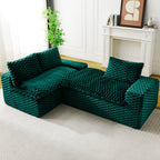 Convertible Modular Sectional Sofa with Twin Seat and Chaise - Multiple Colors