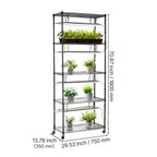 DIY Plant Shelf with Grow Lights for Indoor Use - Adjustable Metal Stand