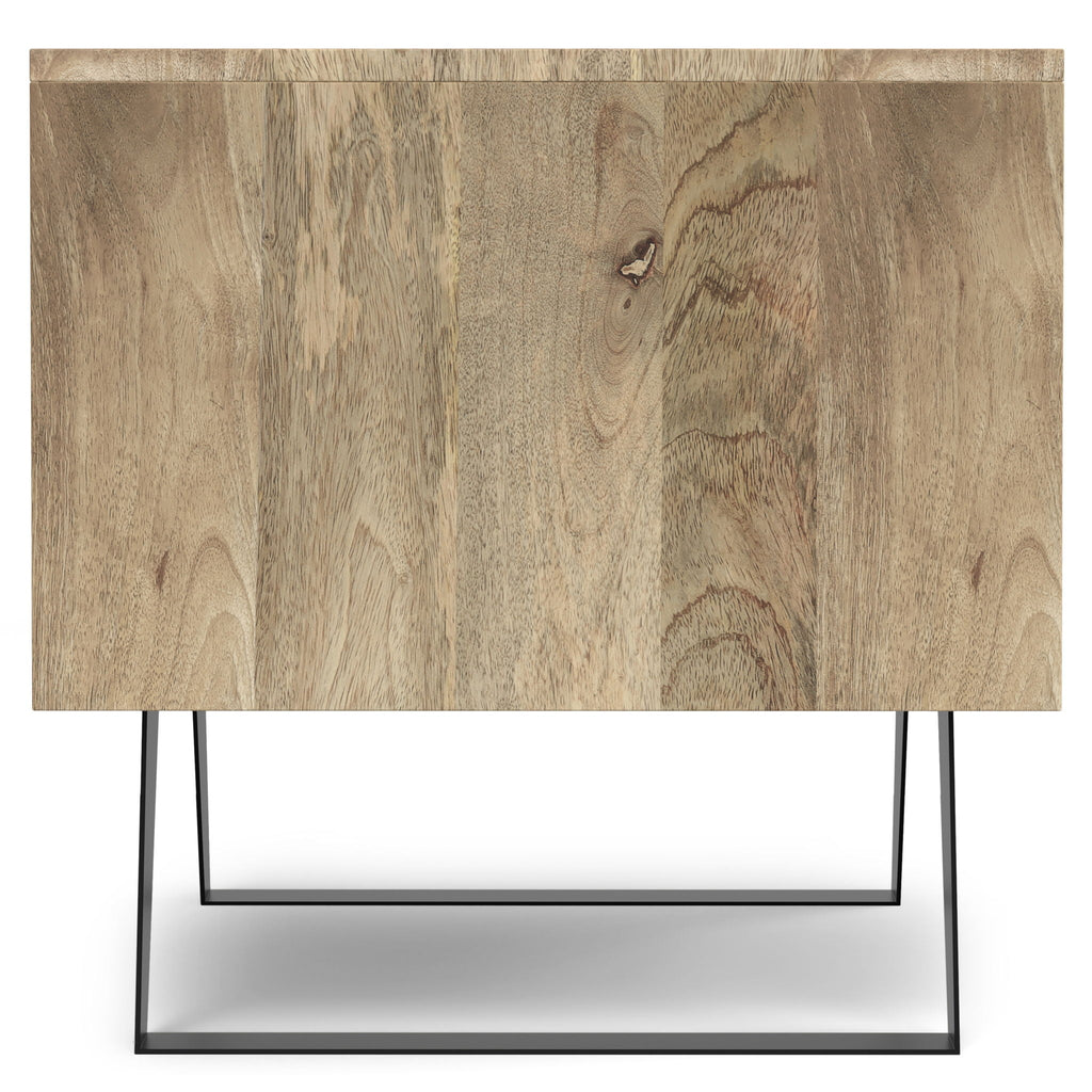 Handcrafted Acacia End Table with 1 Drawer - Light Brown, Dark Gray, or Dark Brown