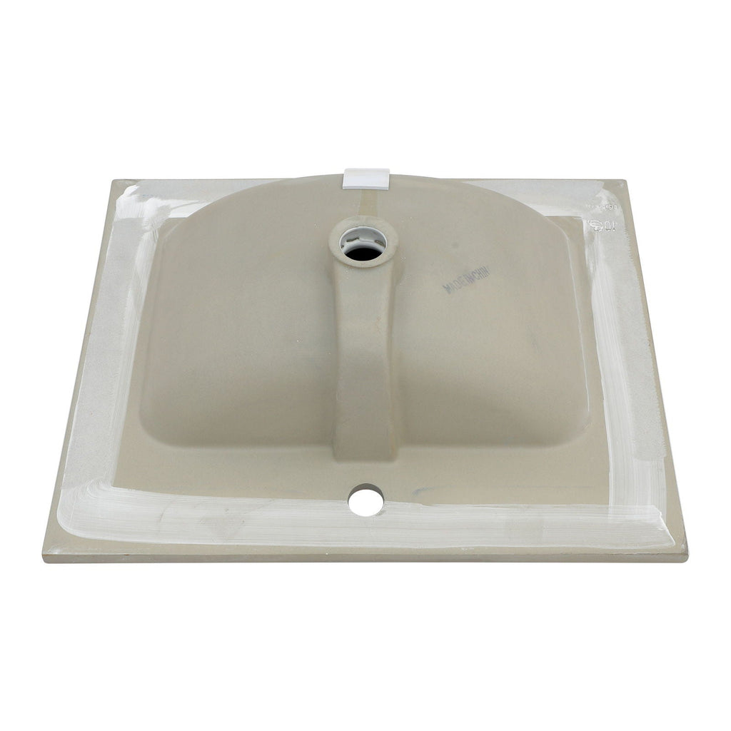 Rectangular Single Vanity Top with Overflow - White Ceramic