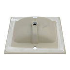 Rectangular Single Vanity Top with Overflow - White Ceramic