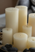 Unscented Soy Wax Candle Set of 2 with Eco-Friendly Material - White or Beige