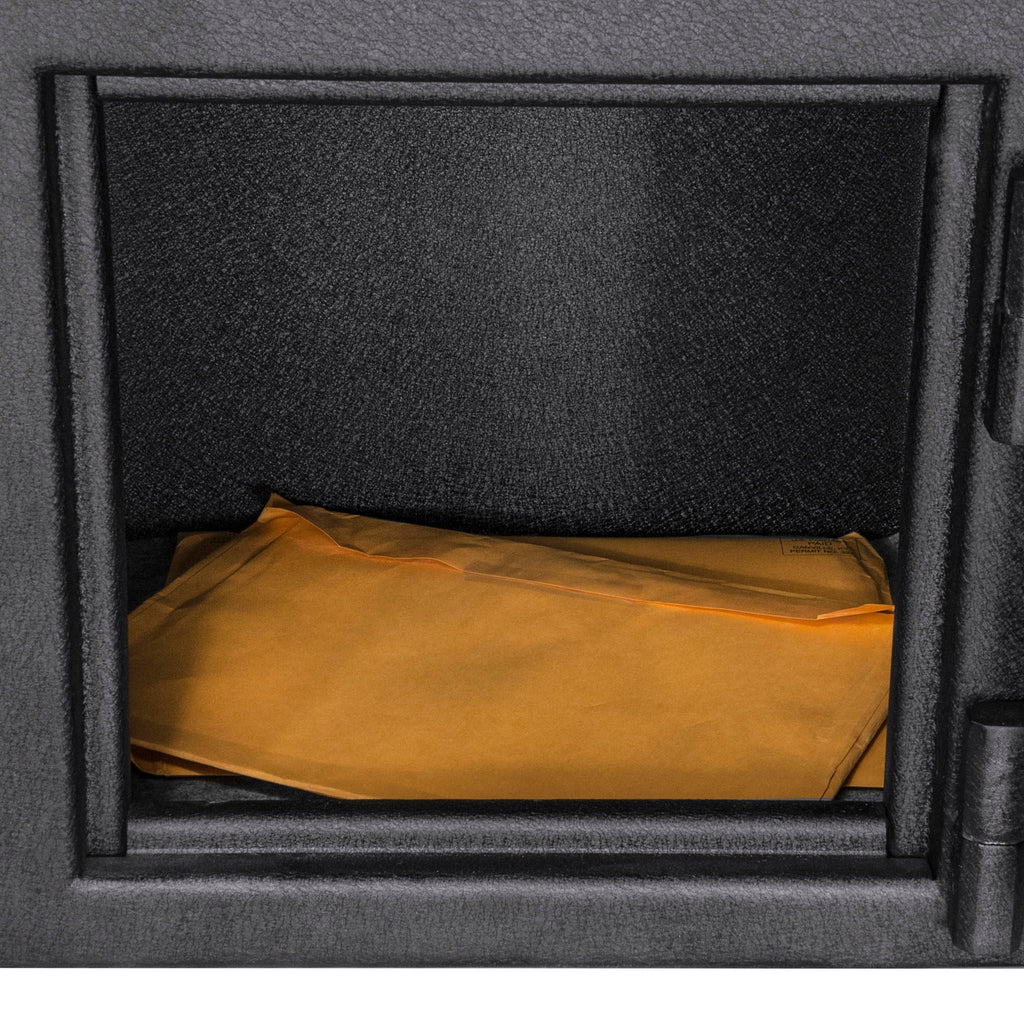 Solid Steel Keypad Depository Safe with Digital Access - Black