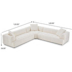 Elegant Upholstery Corner Sofa with Durable Frame - Beige