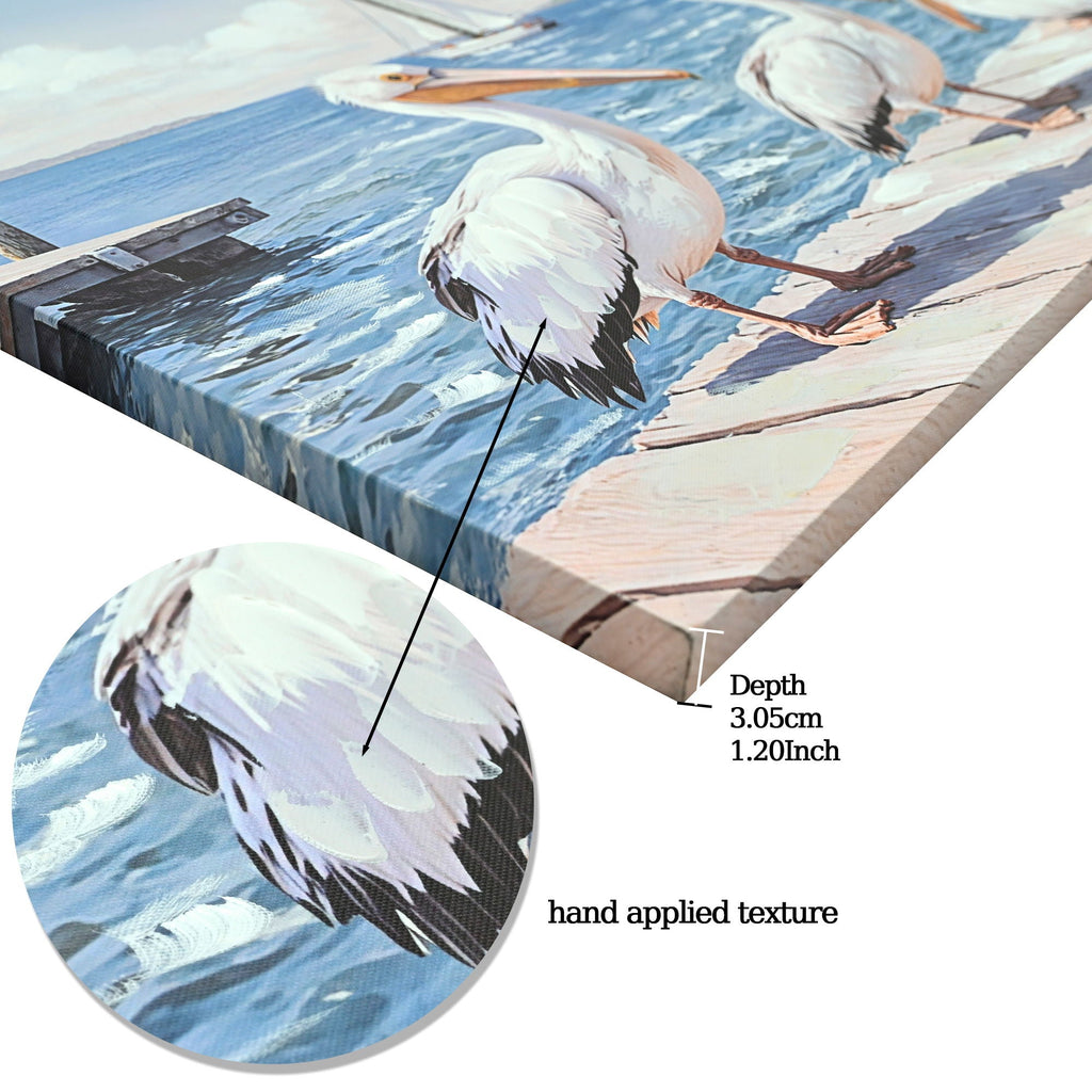 Beach Wall Art Large Ocean Seagull Canvas Pictures For Living Room