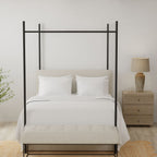 Brushed Hypoallergenic Split Sheet Set with Deep Pockets - White, Beige, Light Brown