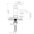 Brushed Nickel Waterfall Spout Bathroom Faucet with Single Handle and Pop Up Drain