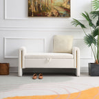 Modern Teddy Upholstered Bed End Bench with Storage - Multiple Colors