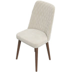 Mid-Century Modern Dining Chair Set of 2 with Upholstered Seat - Multiple Colors