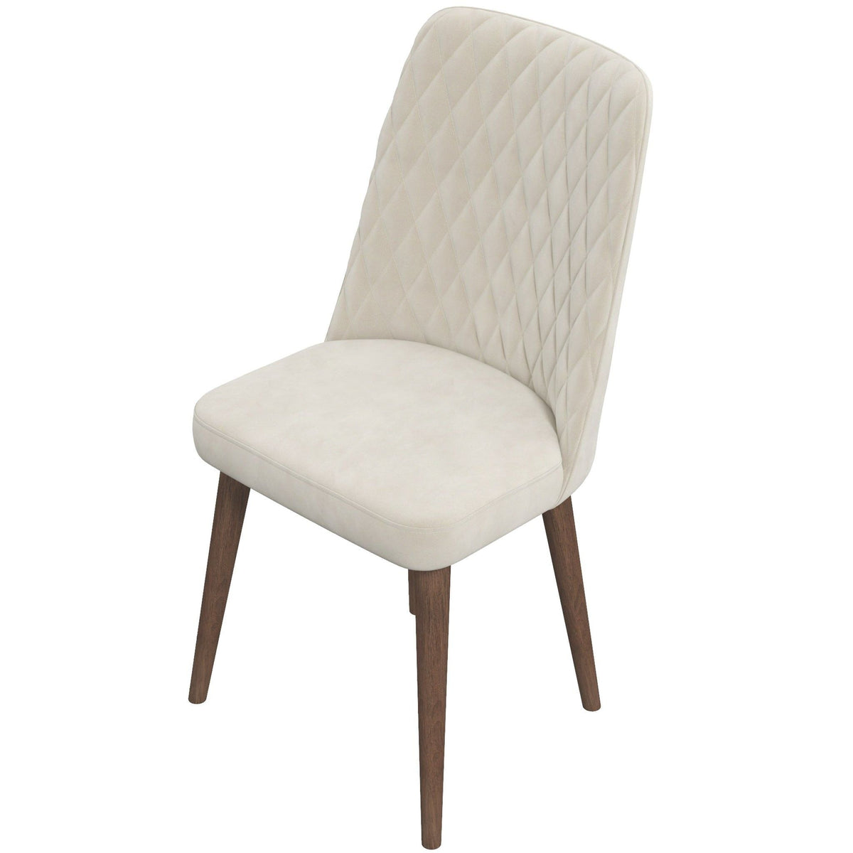 Mid-Century Modern Dining Chair Set of 2 with Upholstered Seat - Multiple Colors