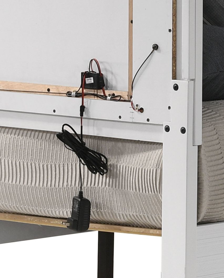 Haiden Queen Storage Bed with LED Lighting - Black or White