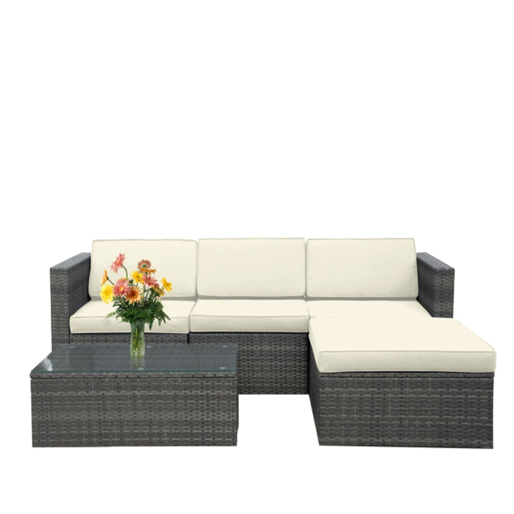 Modern Patio Set With Coffee Table - Weather-Resistant Frame - Multiple Colors