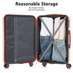 3 Pieces Set Spinner Wheel Luggage With Combination Lock