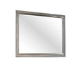Gray Landscape Mirror with Beveled Glass - Solid Wood Frame