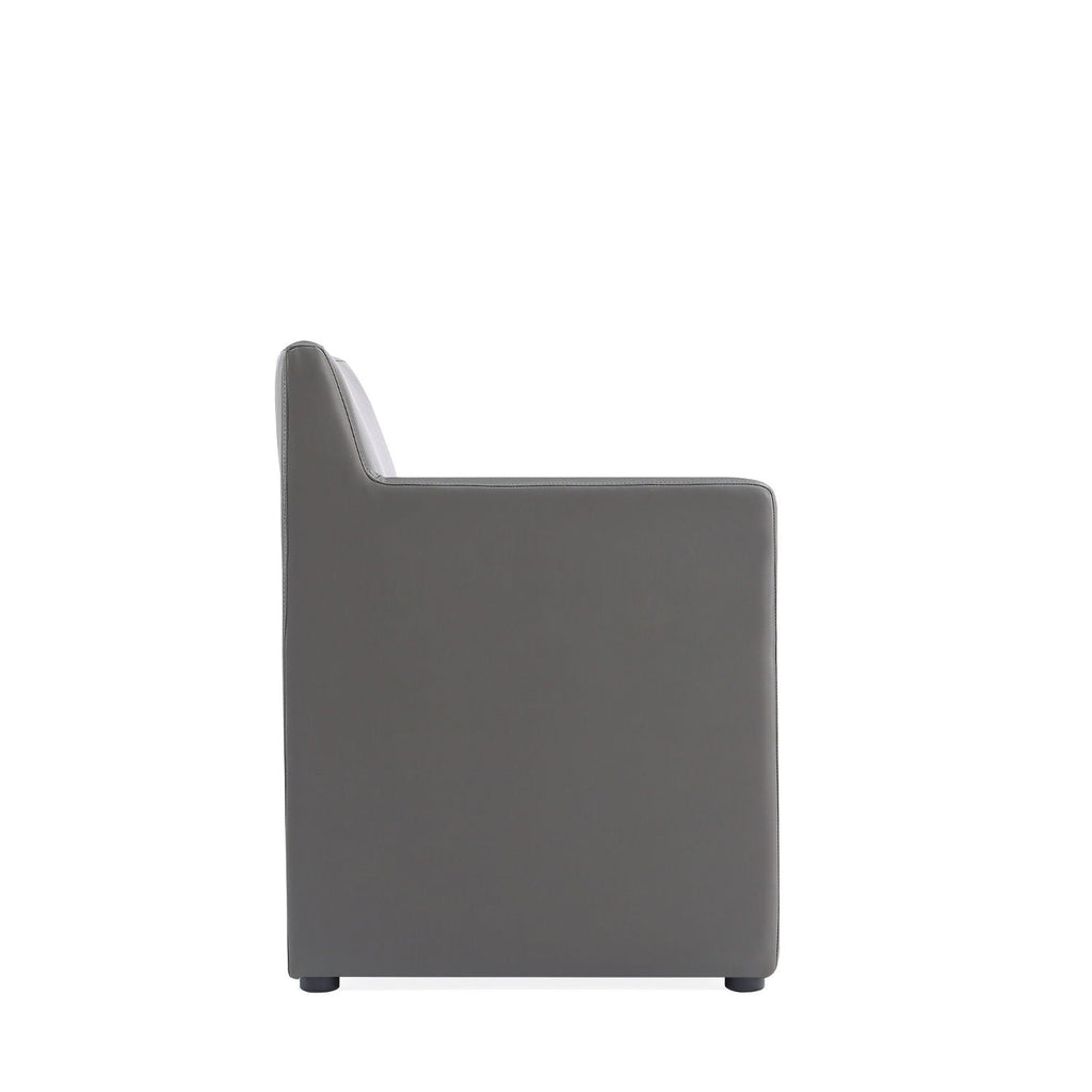 Square Armchair with Upholstered Seat - Available in Multiple Colors