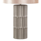 Contemporary Table Lamp with Metallic Ceramic Base - Brown