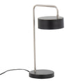 Contemporary Table Lamp with Adjustable Shade - Nickel / Black