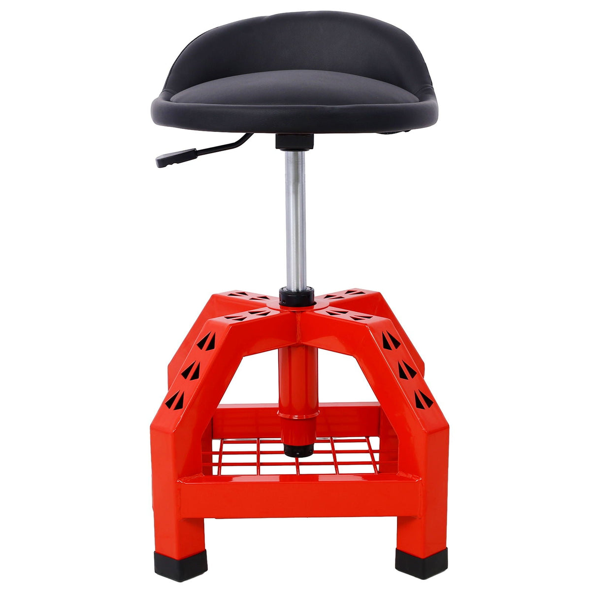 Pneumatic 360 Degree Swivel Creeper Stool with Adjustable Height - Red, Yellow, Green, Dark Gray