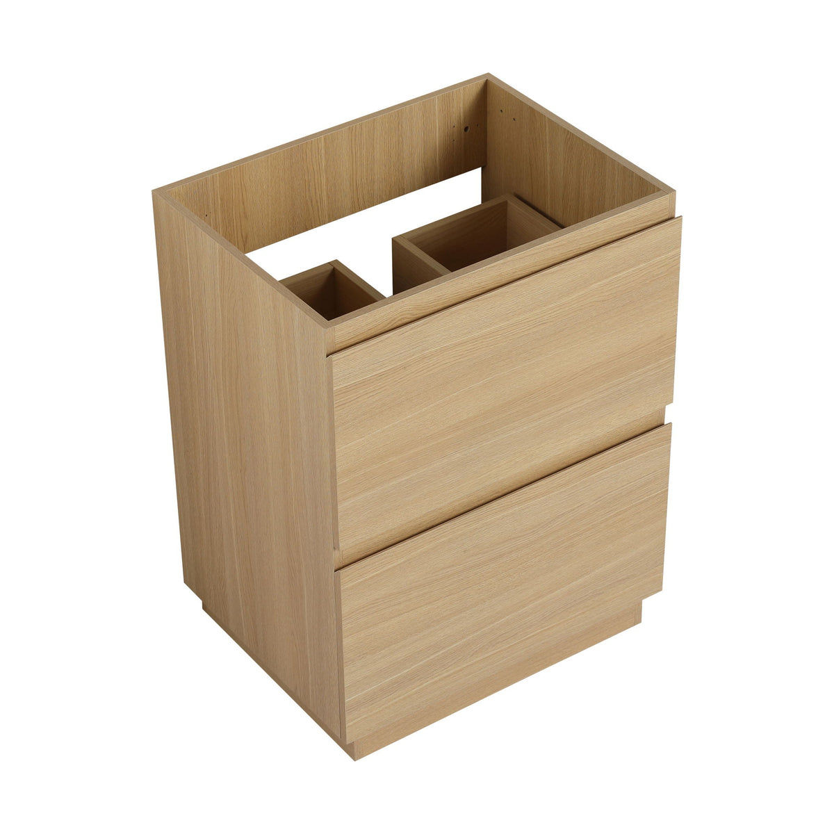 Modern Freestanding Bathroom Vanity Cabinet with Double Drawer - Light Brown or Dark Brown