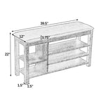 Height-Adjustable Shoe-Changing Bench