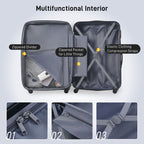 Hardshell Luggage Sets 4 Pieces with TSA Lock and Spinner Wheels - Multiple Colors