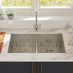 Modern Double Bowl Undermount Sink with 10" Deep Basins - Gray