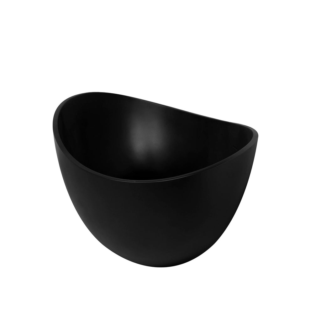 Freestanding Solid Surface Soaking Bathtub with Ergonomic Design – White or Black