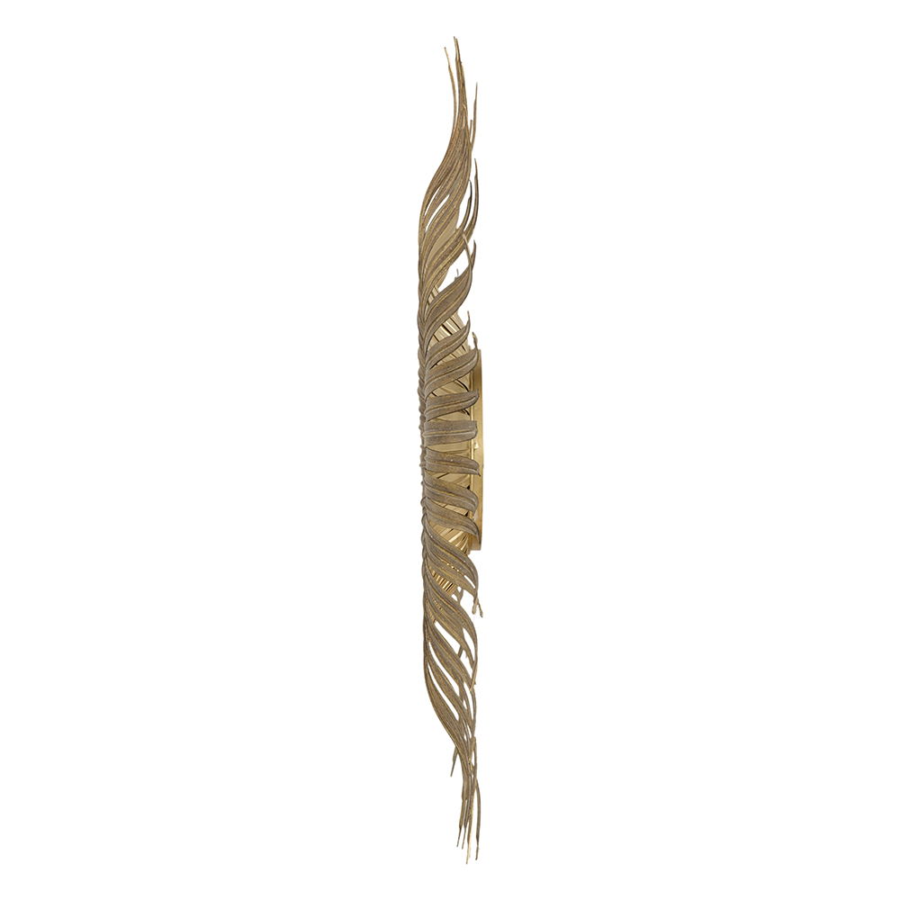 Retro Sunburst Metal Wall Mirror with Decorative Design - Gold