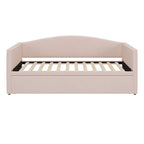 Upholstered Daybed With Pop Up Trundle Sofa Bed - Space Saving, Durable Frame - Gray or Pink