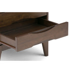Handcrafted End Table with 2 Drawers - Light Brown, Dark Brown, or Black
