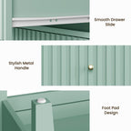 Fluted Nightstand with 2 Drawers and Soft-Close Slides - Multiple Colors